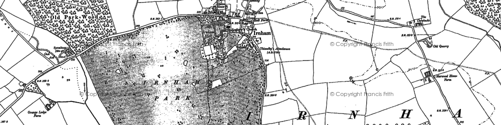 Old map of Irnham in 1886