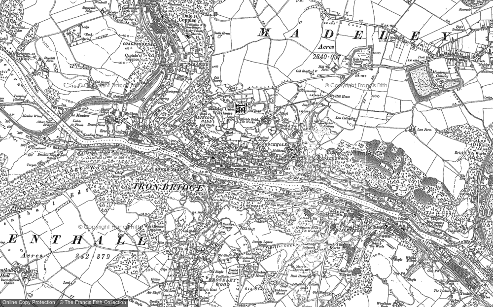 Old Map of Ironbridge, 1882 in 1882