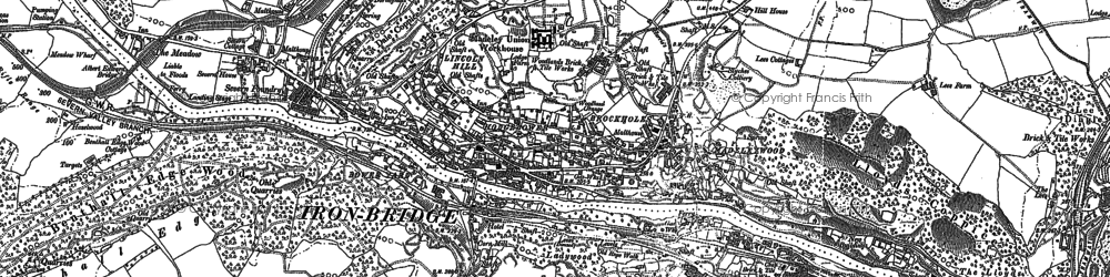 Old map of Ironbridge in 1882