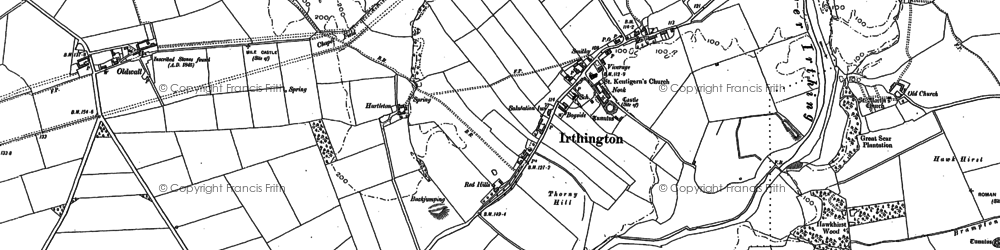 Old map of Irthington in 1899