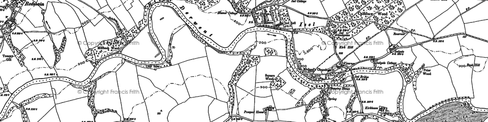 Old map of Isel in 1898