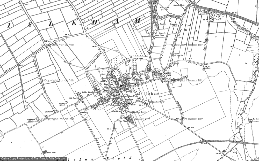 Old Map of Isleham, 1900 - 1901 in 1900
