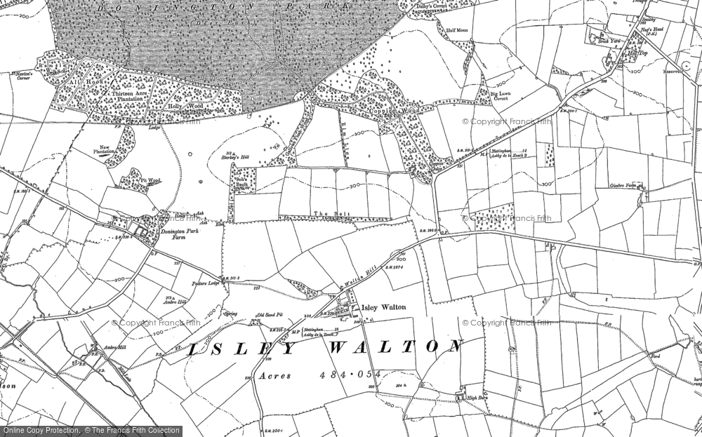 Old Map of Historic Map covering Ambro Hill in 1899