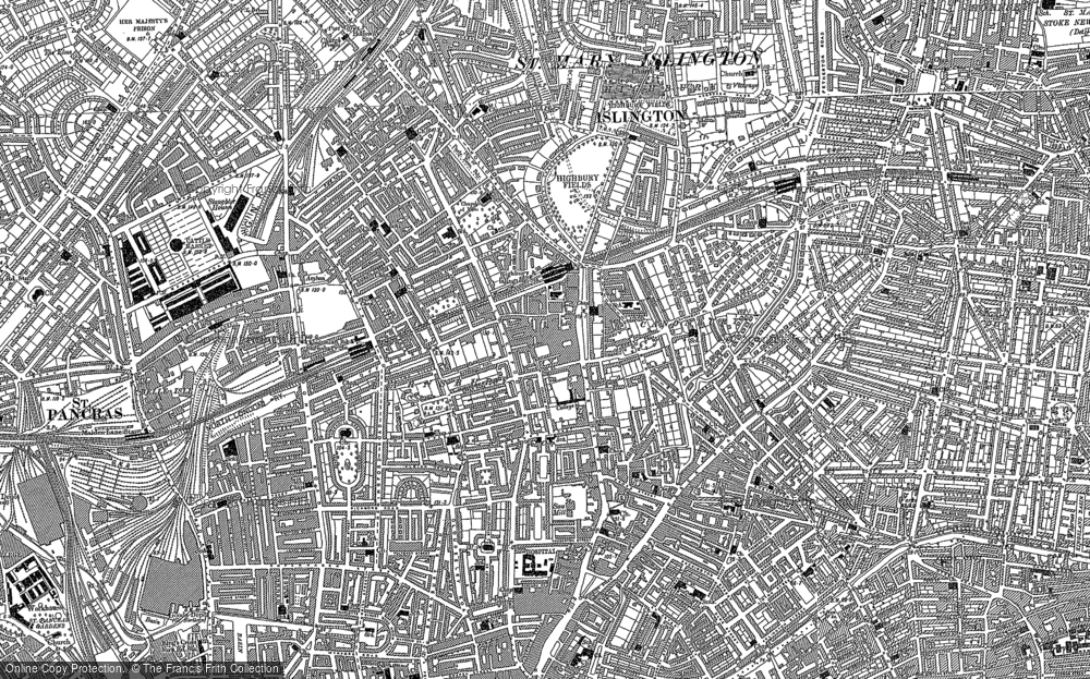 Old Map of Islington, 1894 in 1894