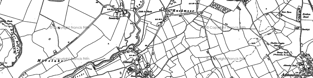 Old map of Isombridge in 1881