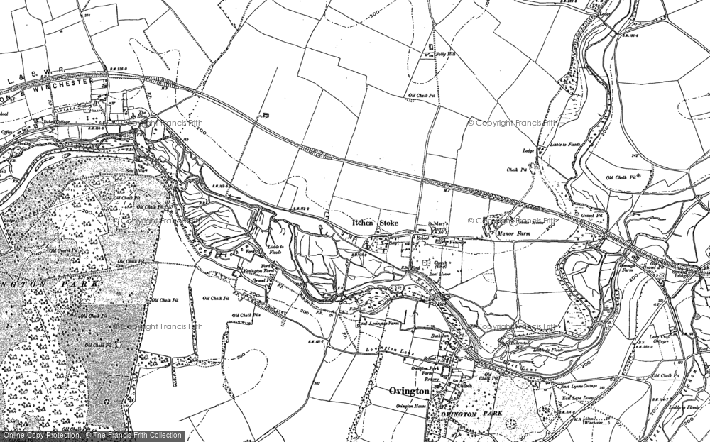 Old Map of Itchen Stoke, 1895 in 1895