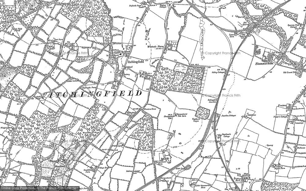 Old Map of Itchingfield, 1896 in 1896