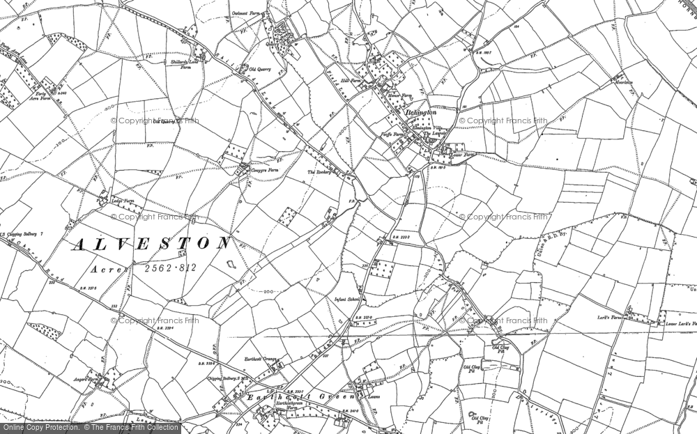 Old Map of Itchington, 1879 - 1880 in 1879