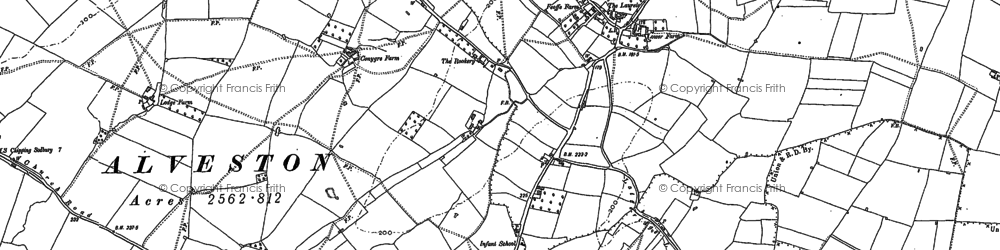 Old map of Itchington in 1879