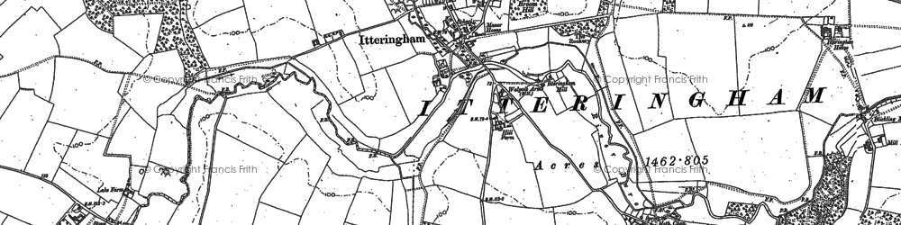 Old map of Itteringham Common in 1885