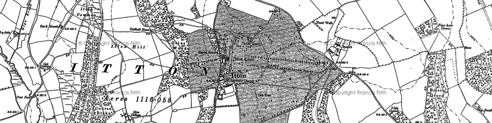 Old map of Itton in 1900