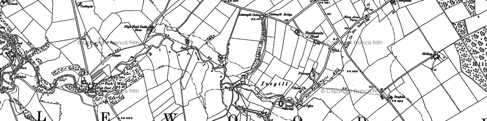 Old map of Ivegill in 1898