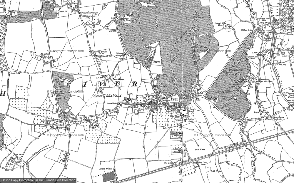 Old Map of Iver, 1897 - 1932 in 1897