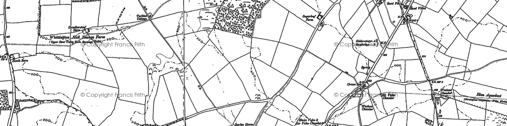 Old map of Bunker's Hill Wood in 1882