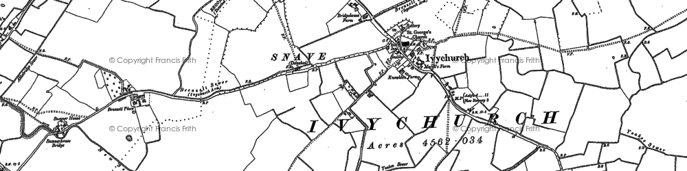 Old map of Brenzett Green in 1906