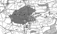 Old Map of Iwerne Minster, 1886 - 1900