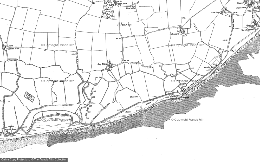 Old Map of Jaywick, 1896 in 1896