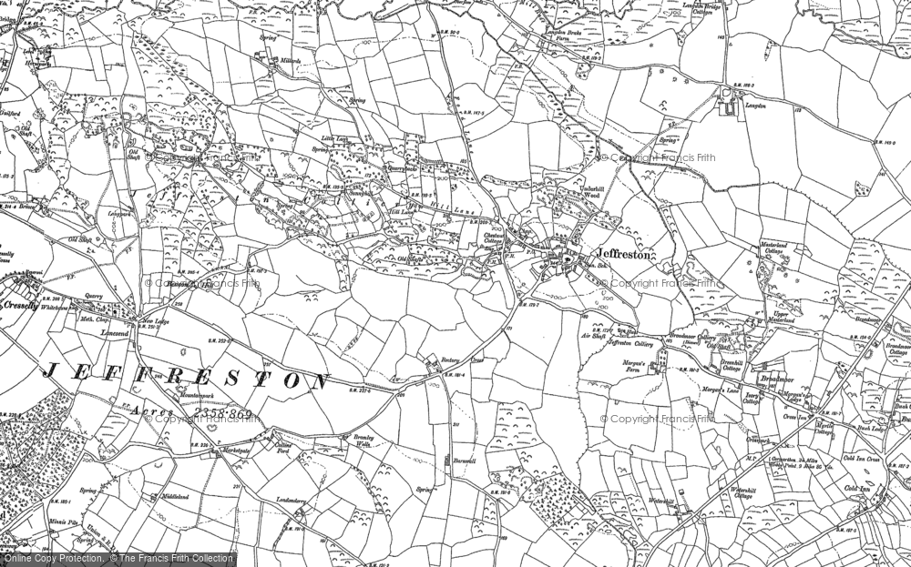 Old Map of Jeffreyston, 1906 in 1906