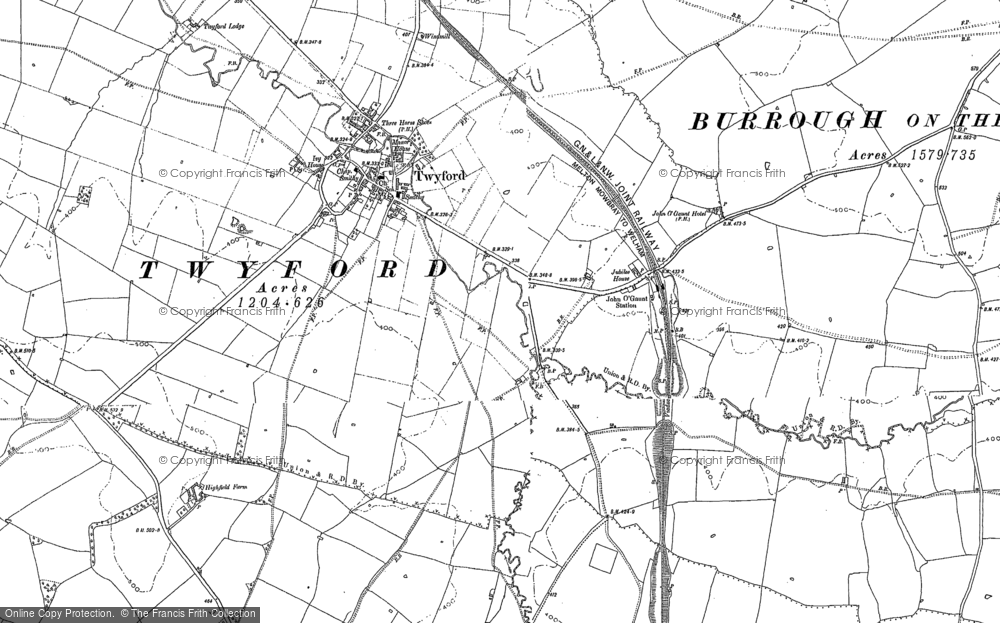 Old Map of John O'Gaunt, 1884 - 1902 in 1884