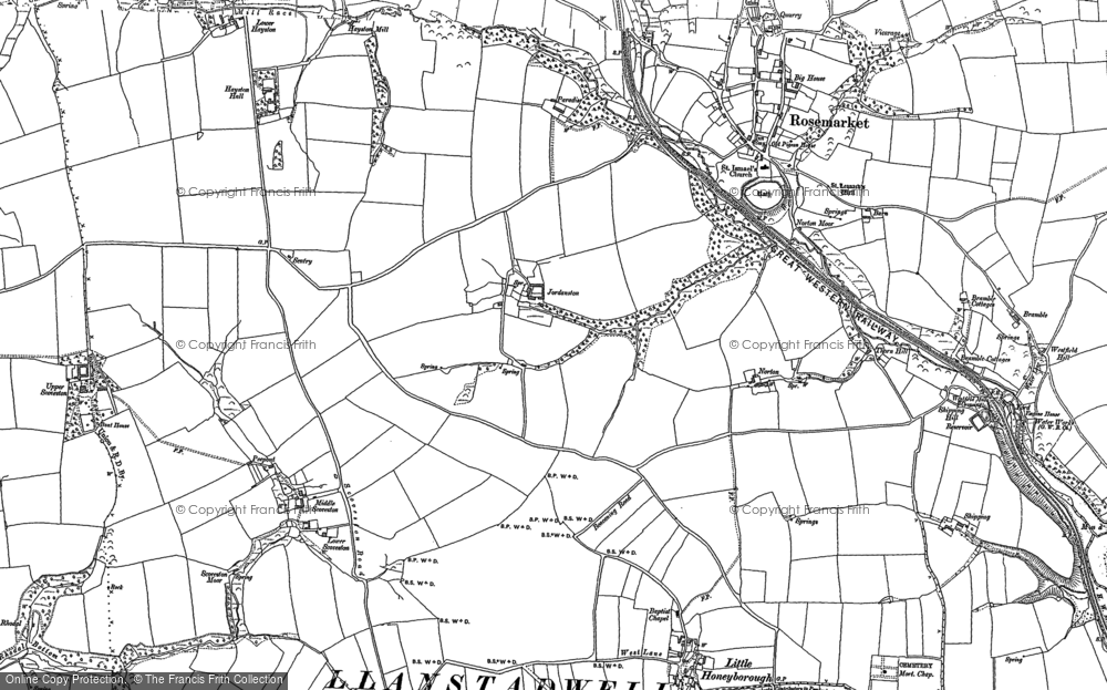 Old Map of Jordanston Fm, 1906 in 1906