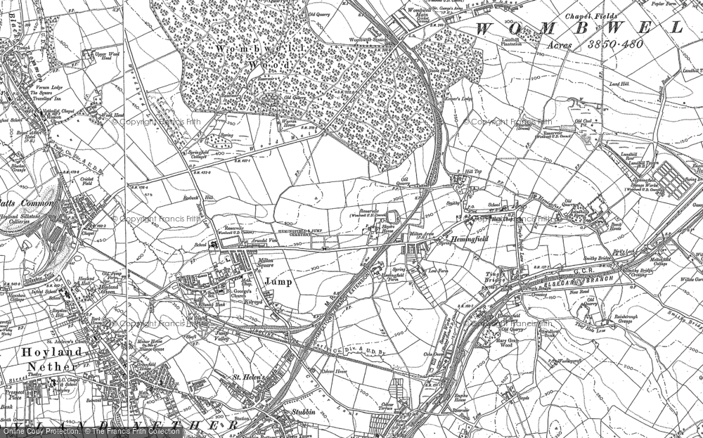 Old Map of Jump, 1890 - 1891 in 1890