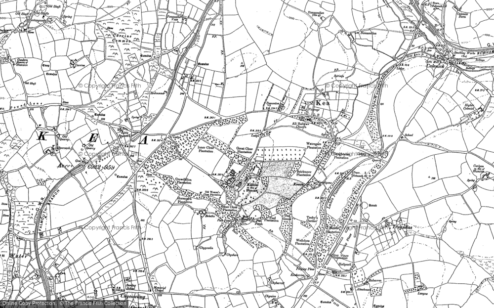 Old Map of Kea, 1879 in 1879