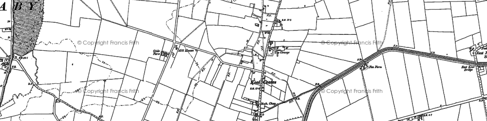 Old map of Keal Cotes in 1887
