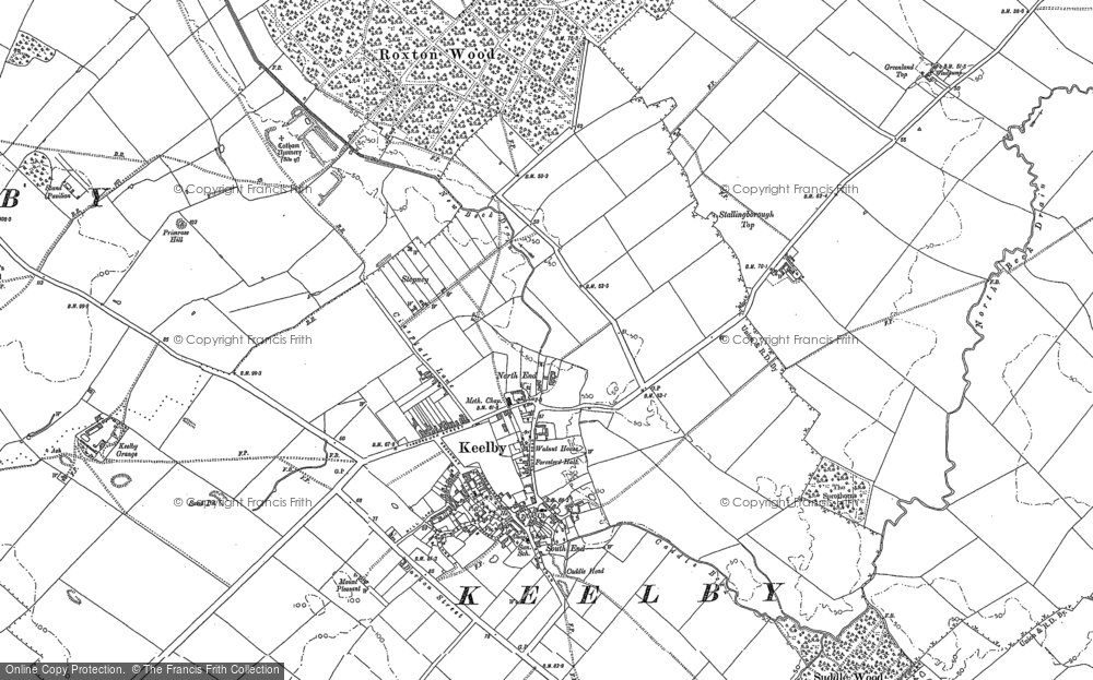 Old Map of Keelby, 1886 in 1886