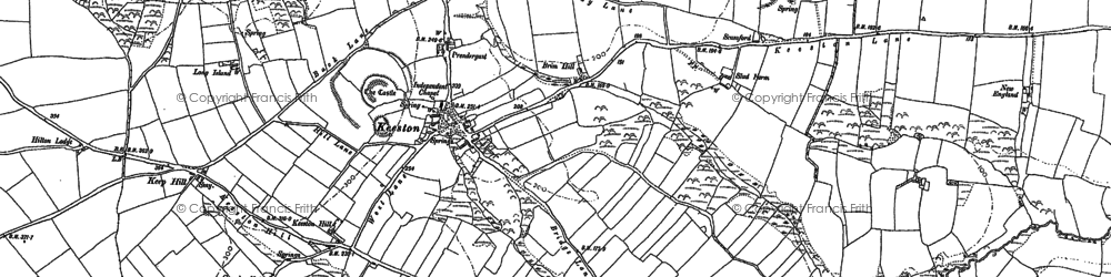 Old map of Keeston in 1887