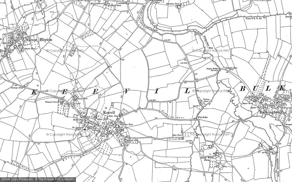 Old Map of Keevil, 1899 in 1899