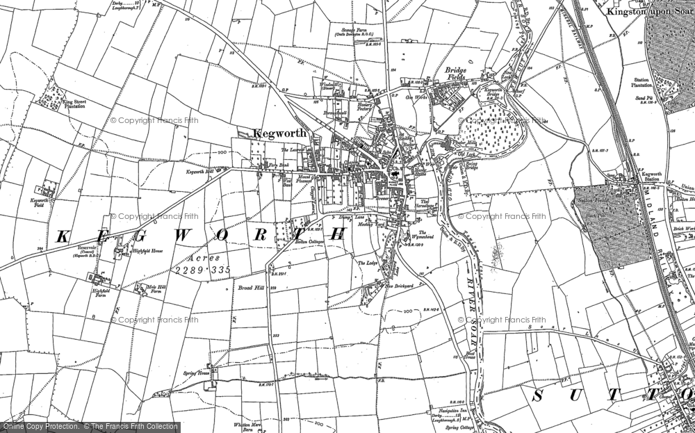 Old Map of Kegworth, 1899 - 1901 in 1899