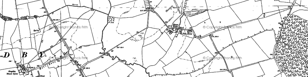Old map of Keisby in 1886