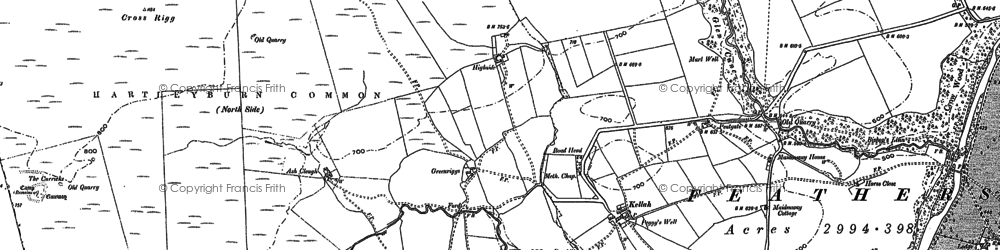 Old map of Ash Cleugh in 1946