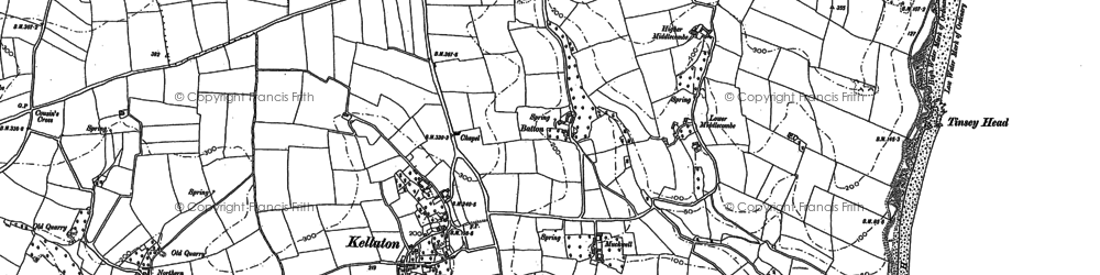 Old map of Batton in 1905