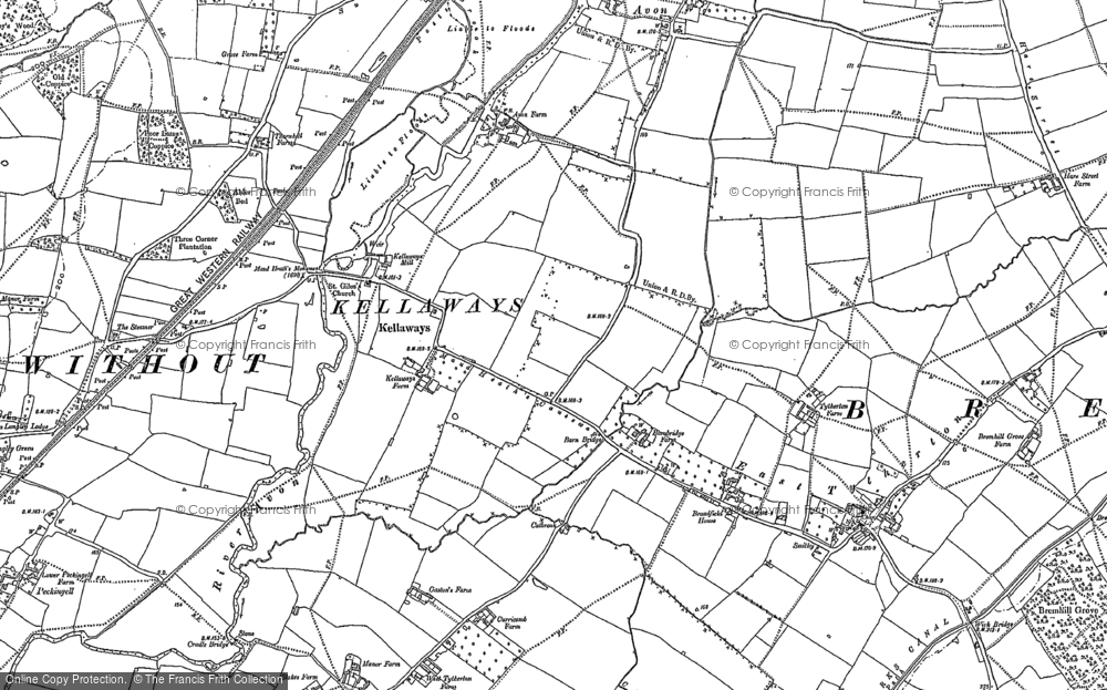 Old Map of Kellaways, 1899 in 1899