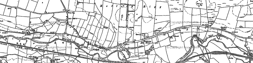 Old map of Langdale Knott in 1897