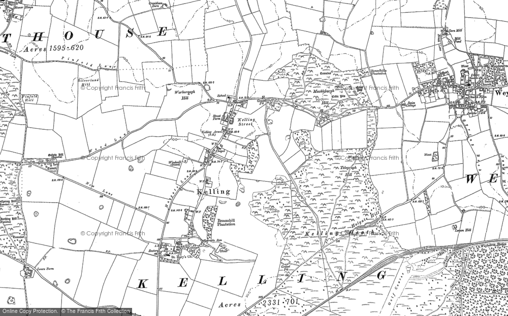 Old Map of Kelling, 1901 - 1906 in 1901
