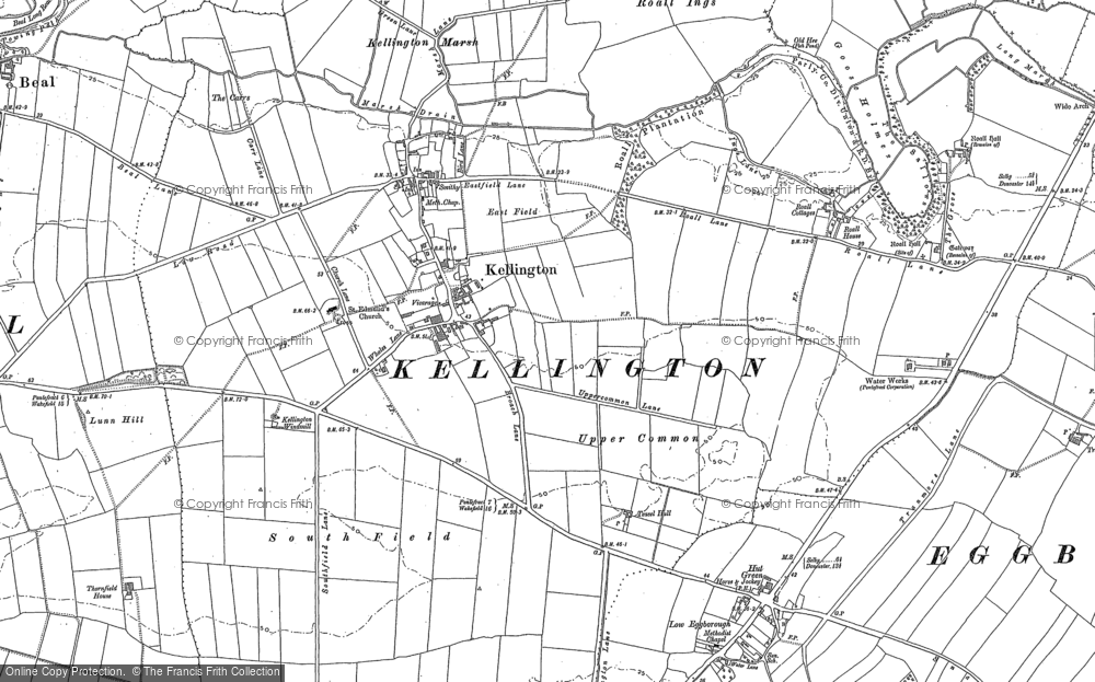 Old Map of Kellington, 1888 - 1890 in 1888