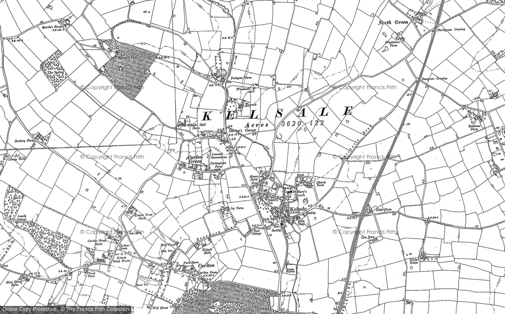 Old Map of Kelsale, 1882 - 1883 in 1882