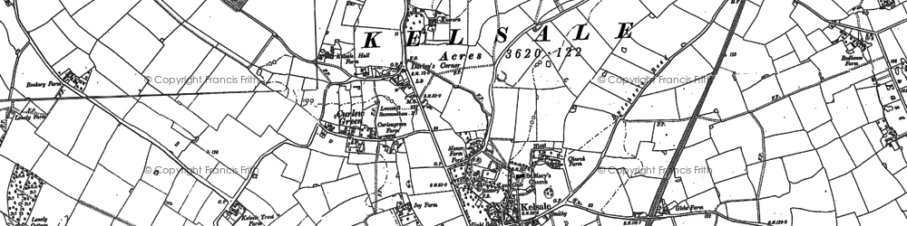 Old map of East Green in 1882