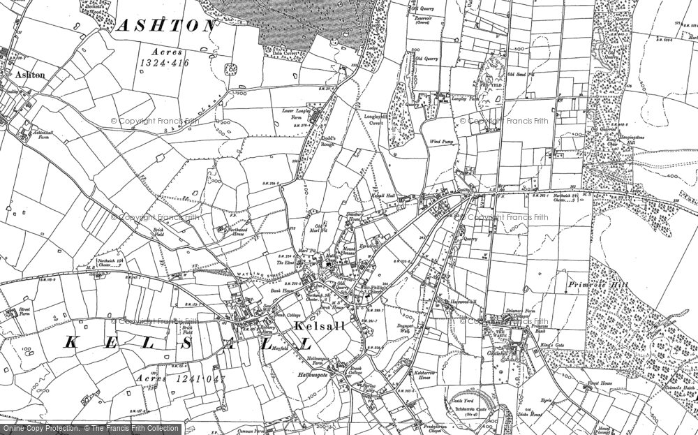 Old Map of Historic Map covering Yeld, The in 1897