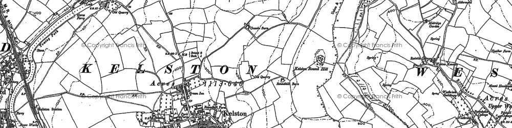 Old map of Kelston in 1882