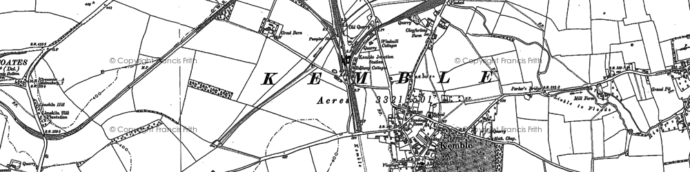 Old map of Kemble in 1901