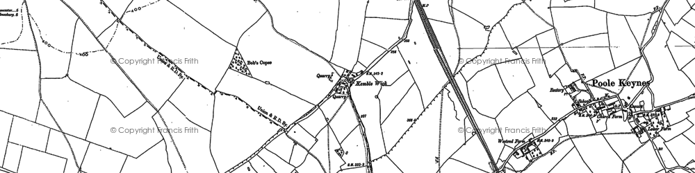 Old map of Kemble Wick in 1898
