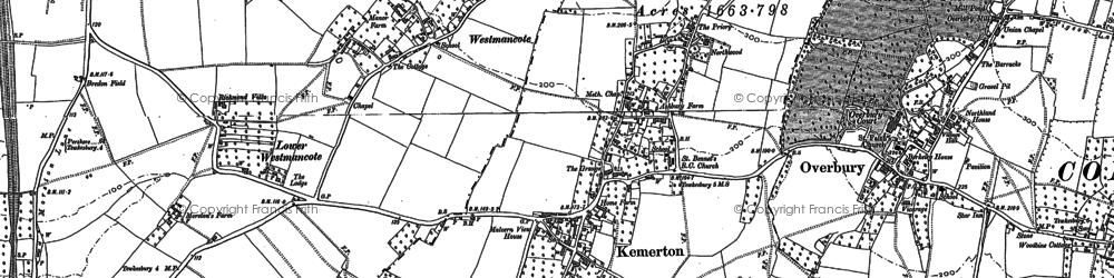 Old map of Kemerton in 1884
