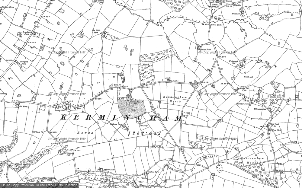 Old Map of Historic Map covering Twemlow Green in 1897