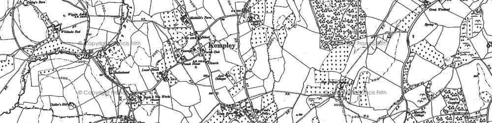 Old map of Kempley Green in 1882