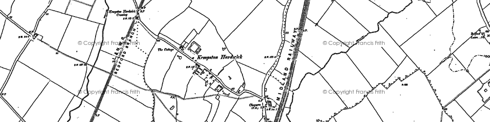 Old map of Kempston Hardwick in 1882