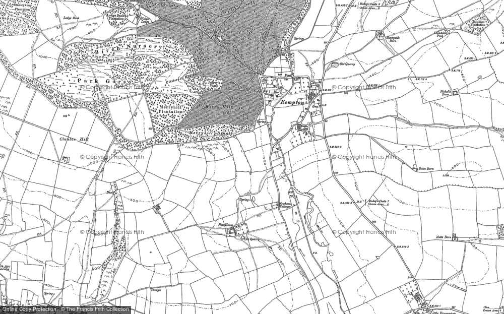 Old Map of Kempton, 1883 in 1883
