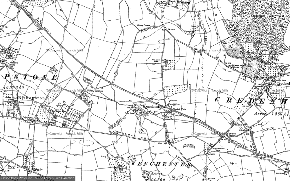 Old Map of Kenchester, 1886 in 1886